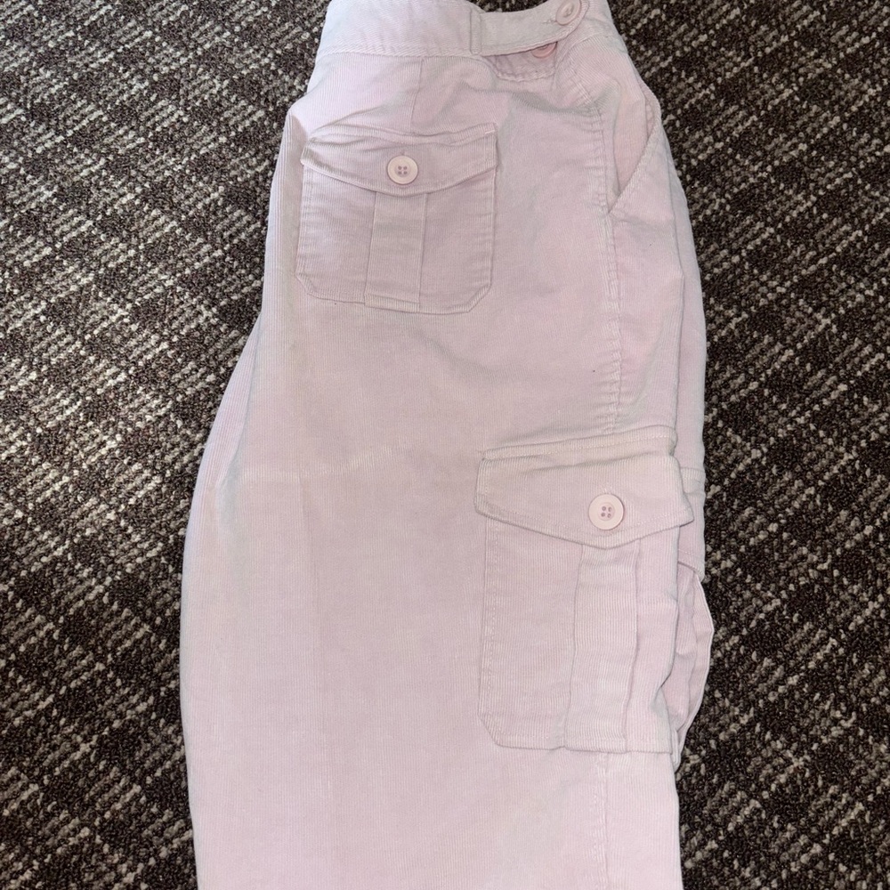 Light Pink corduroy cargo style pants